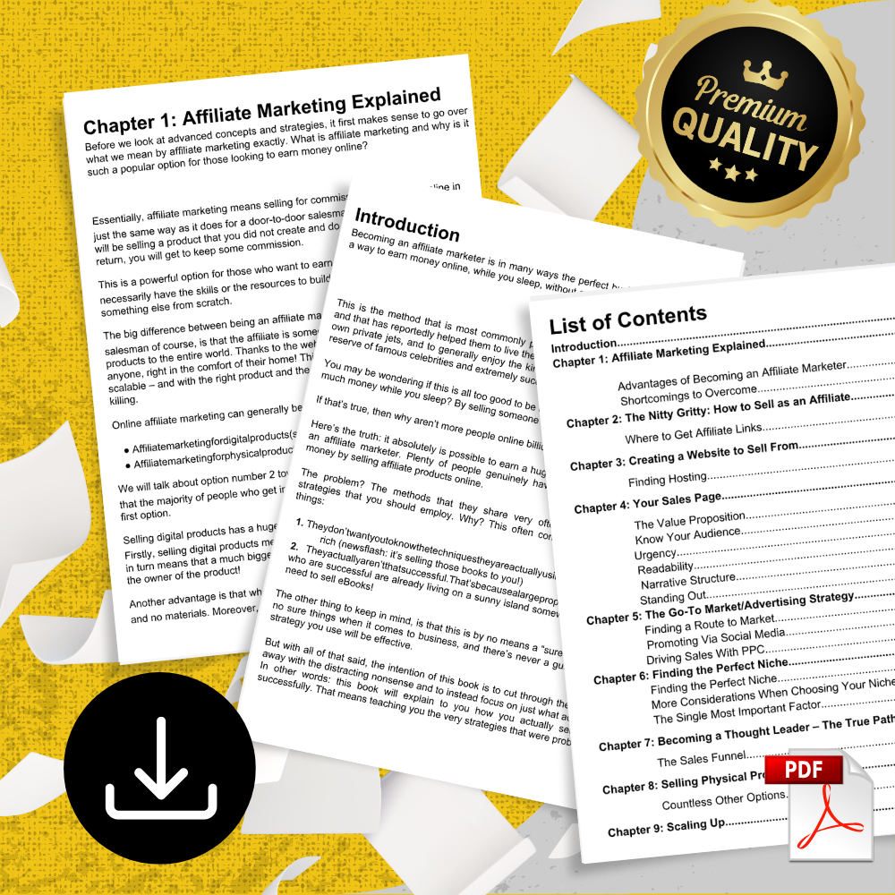 Affiliate Marketing School – Learn How to Make Money Promoting Products Online (Ebook + Checklist + Templates)