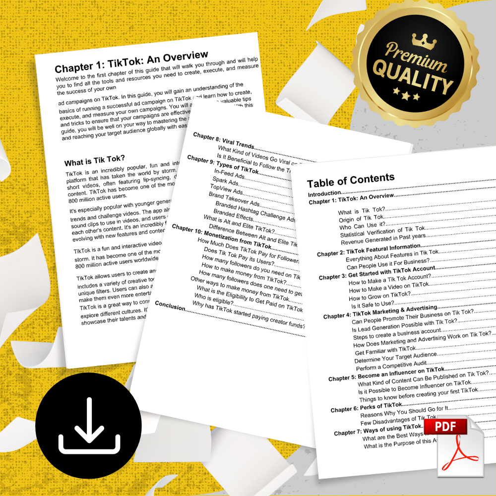TikTok Ad Training Kit – Premium Course + PDF Guide + Bonus ChatGPT Prompts